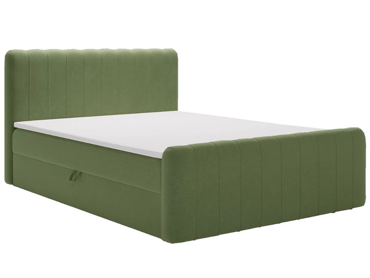 Boxspringbett mit Bettkasten 160x200 Osteno Grün