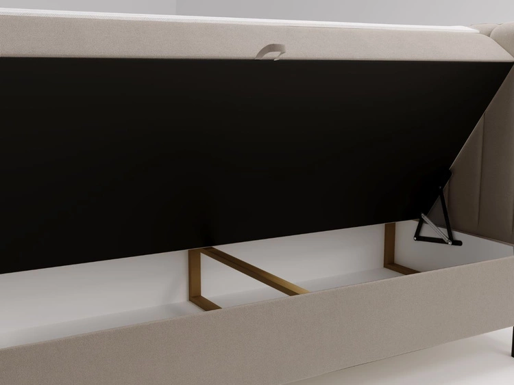 Boxspringbett mit Bettkasten 160x200 Primavera Beige