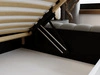 Polsterbett mit Bettkasten und Lattenrost 140x200 Bliss Grau