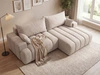 Ecksofa L-Form Rechts mit Schlaffunktion und Bettkasten Caleo Beige