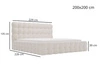 Polsterbett mit Bettkasten und Lattenrost 200x200 Twist Beige