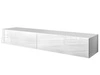 Hängendes TV-Lowboard mit zwei Türen 175 cm mit LED-Beleuchtung Sorelle Weiß Hochglanz