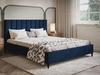 Polsterbett mit Lattenrost 180x200 Snazi Dunkelblau