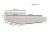 Polsterbett mit Bettkasten und Lattenrost 180x200 Cloud Low Bouclé-Stoff Braun