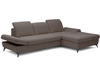 Ecksofa L-Form Rechts mit Schlaffunktion und Bettkasten Hannover Dunkelbraun