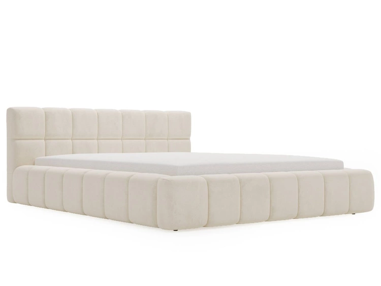Polsterbett mit Bettkasten und Lattenrost 140x200 Alicante Beige