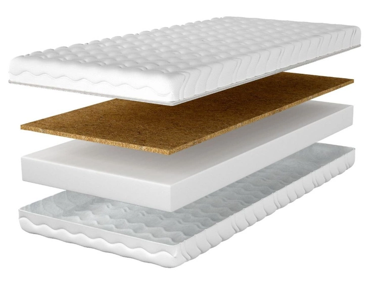 Schaumstoffmatratze mit Kokosmatte und abnehmbarem Bezug Tomi 15 80x200