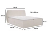 Boxspringbett mit Bettkasten 140x200 Bogota Dunkelgrau
