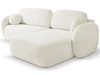 Ecksofa L-Form Rechts mit Schlaffunktion und Bettkasten Oreo Creme