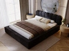 Polsterbett mit Bettkasten und Lattenrost 120x200 Plaza Schwarz