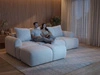 Ecksofa L-Form Links mit Schlaffunktion und Bettkasten Bonno Beige