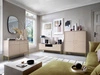 TV-Lowboard mit Schublade und Türen mit Golden Metallbeinen Amor Beige
