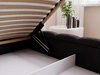 Polsterbett mit Bettkasten und Lattenrost 200x200 Cloud Low Bouclé-Stoff Schwarz