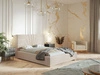 Polsterbett mit Bettkasten und Lattenrost 160x200 Tesis Beige