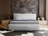 Polsterbett mit Bettkasten und Lattenrost 140x200 Monza Hellgrau