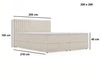 Boxspringbett mit Bettkasten 200x200 Marbella Beige