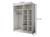 Schiebetürenschrank 150 cm mit Spiegel und LED-Beleuchtung Luzio Eiche Sonoma