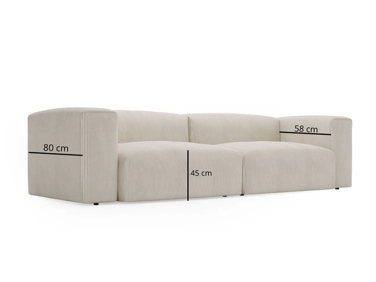 Sofa Moderne Cord Sofa für Wohnzimmer Landi Honigfarben