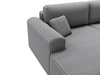 Ecksofa mit Schlaffunktion und Bettkasten Belvio links Dunkelgrau