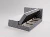 Boxspringbett mit Bettkasten 140x200 Canolo Grau