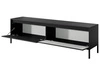 TV-Lowboard mit Türen 187 cm Sorano Schwarz