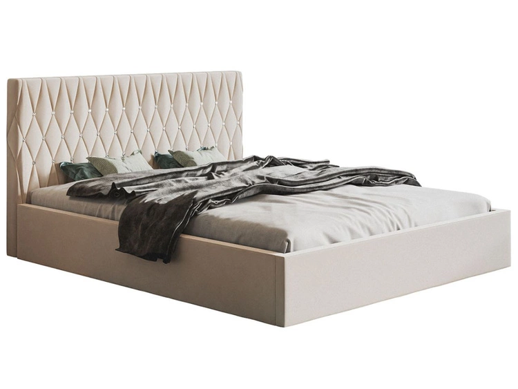 Polsterbett mit Bettkasten und Lattenrost 120x200 Benny Beige