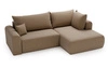 Ecksofa L-Form mit Schlaffunktion und Bettkasten Savana Bis Braun 