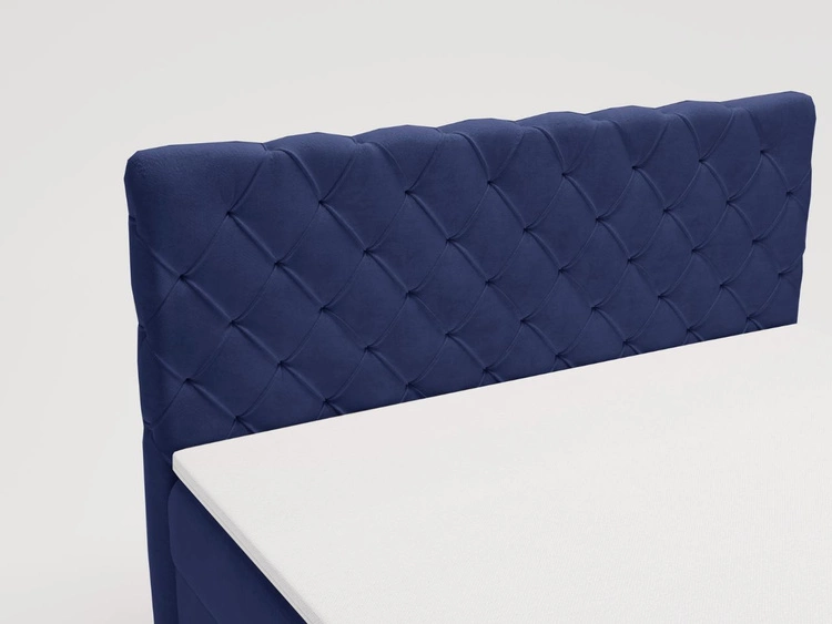 Boxspringbett mit Bettkasten 120x200 Lunaris Blau
