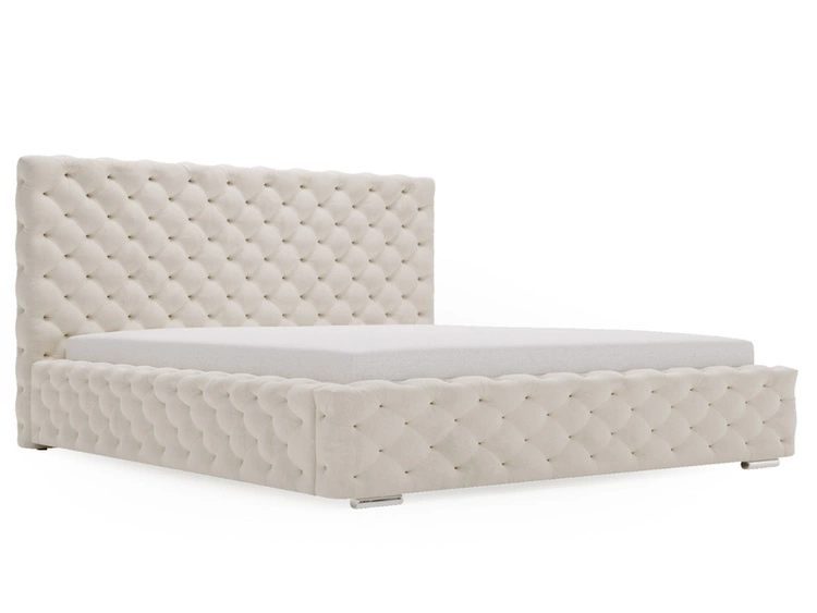 Polsterbett mit Bettkasten und Lattenrost 120x200 Astra Beige