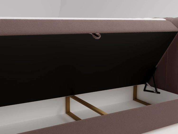 Boxspringbett mit Bettkasten 140x200 Osteno Braun