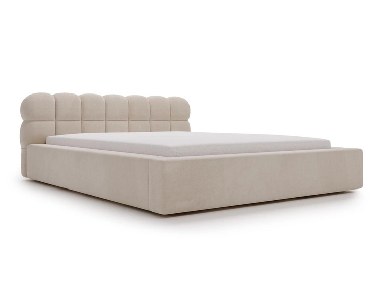 Polsterbett mit Bettkasten und Lattenrost 160x200 Plaza Beige