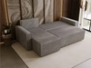 Modernes Ecksofa mit Schlaffunktion und Stauraum Prato L  Grau