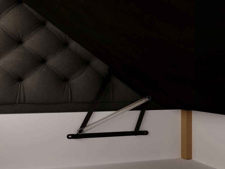 Boxspringbett mit Bettkasten 200x200 Bergamo Dunkelgrau