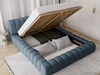 Polsterbett mit Bettkasten und Lattenrost 120x200 Italia Blau