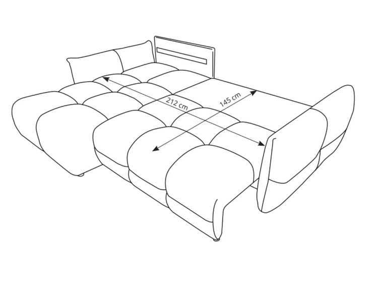 Ecksofa L-Form mit Schlaffunktion und Bettkasten Bene Beige