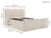Boxspringbett mit Bettkasten 140x200 Campi Schwarz