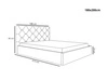 Polsterbett mit Bettkasten und Lattenrost 180x200 Salento Dunkelblau