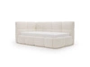 Gepolstertes Jugend-Einzelbett mit Bettkasten und Holzrost 90x200 Modo One Rechts Beige