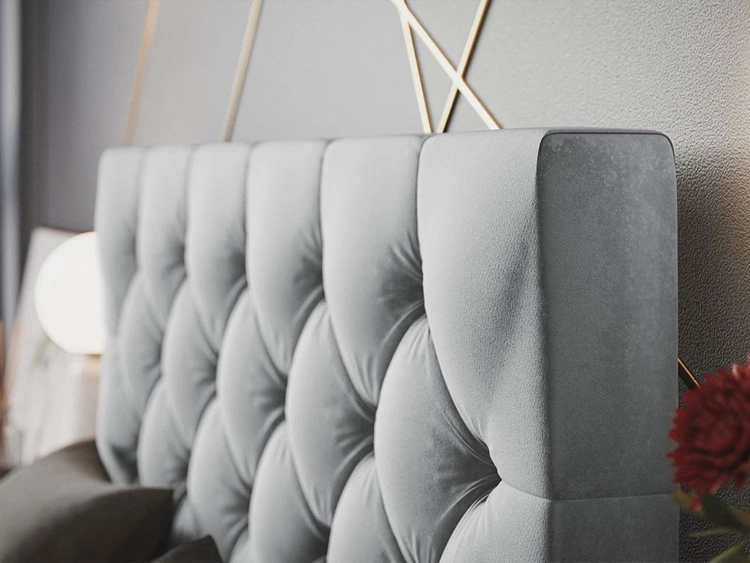 Polsterbett mit Bettkasten und Lattenrost 140x200 Selva Dunkelblau