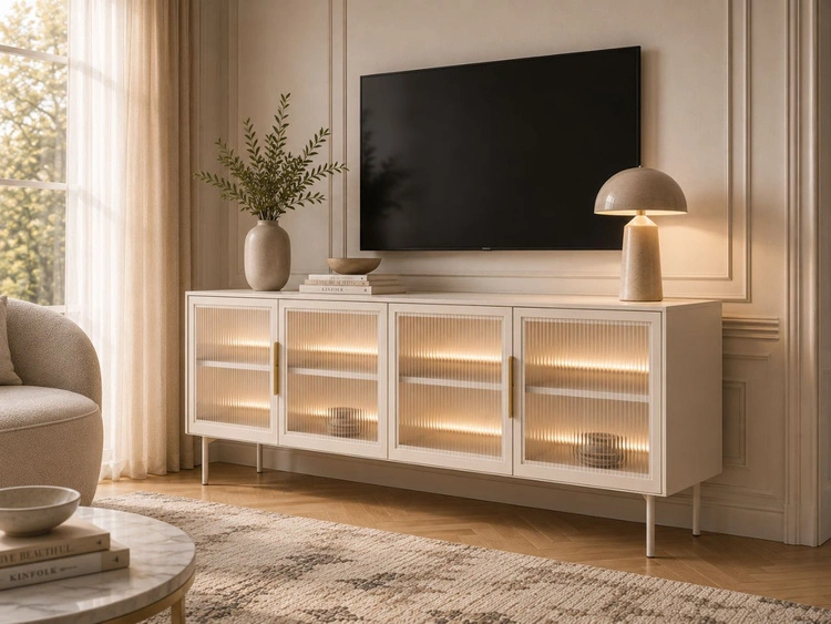 TV-Lowboard mit vier Türen Lumina Kashmir