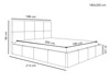 Polsterbett mit Bettkasten und Lattenrost 180x200 Malo Dunkelblau