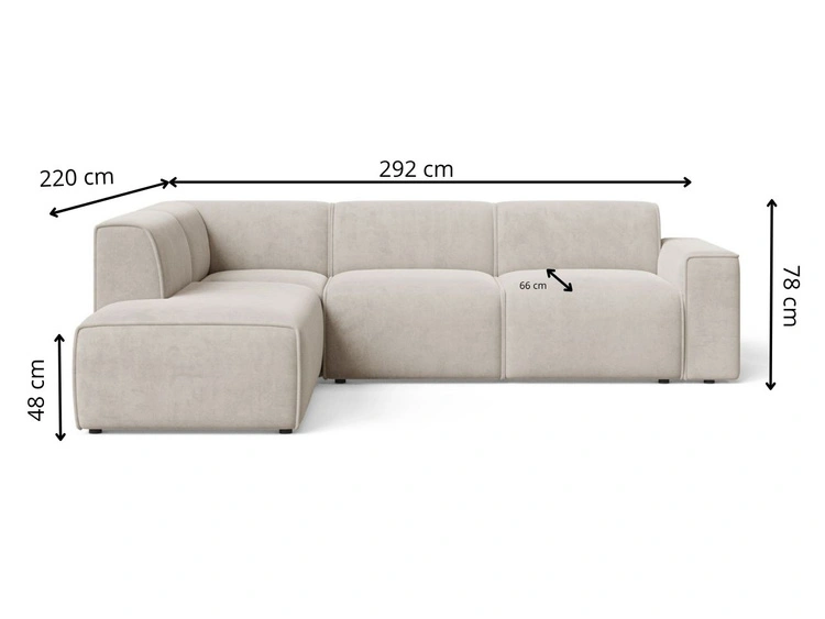 Ecksofa L-Form Rechts Eluno Grau