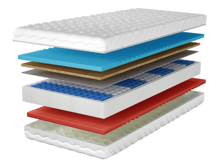 Taschenfederkernmatratze mit Kokosmatte und profiliertem Schaumstoff Nola 140x200