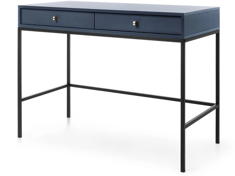 Schminktisch mit Schwarz Metallbeinen Amor Marineblau
