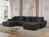 Wohnlandschaft mit Schlaffunktion und Bettkasten Decor U Anthrazit