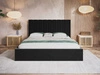 Polsterbett mit Bettkasten und Lattenrost 140x200 Sesto Schwarz