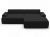 Ecksofa L-Form mit Schlaffunktion und Bettkasten Tulio Rechts Schwarz