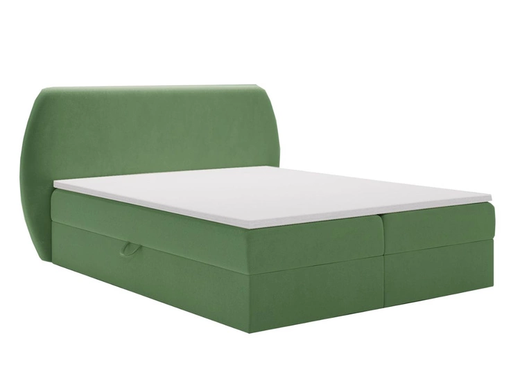Boxspringbett mit Bettkasten 160x200 Bogota Grün
