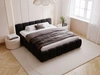 Polsterbett ohne Bettkasten mit Lattenrost 120x200 Cloud Low aus Samtstoff Schwarz