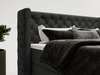 Boxspringbett mit Bettkasten 180x200 Lion Schwarz